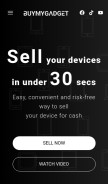 How buymygadget.com looks like on a mobile device such as an iPhone.