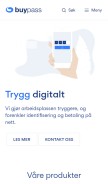 How buypass.no looks like on a mobile device such as an iPhone.