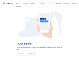 How buypass.no looks like on a tablet such as an iPad.