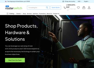 How buyrouterswitch.com looks like on a tablet such as an iPad.