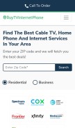 How buytvinternetphone.com looks like on a mobile device such as an iPhone.