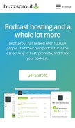 How buzzsprout.com looks like on a mobile device such as an iPhone.