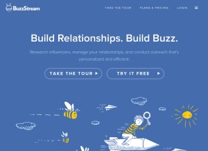 How buzzstream.com looks like on a tablet such as an iPad.