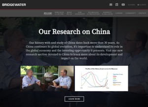 How bwater.com looks like on a tablet such as an iPad.