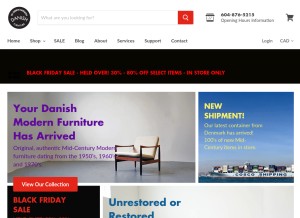 How bydesignmodern.com looks like on a tablet such as an iPad.