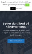 How bygga.dk looks like on a mobile device such as an iPhone.
