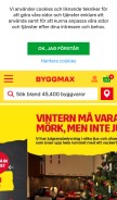 How byggmax.se looks like on a mobile device such as an iPhone.