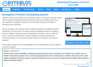 How bytebloc.com looks like on a tablet such as an iPad.