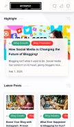 How bytespot.live looks like on a mobile device such as an iPhone.