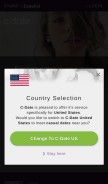 How c-date.com looks like on a mobile device such as an iPhone.