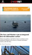 How c4isrnet.com looks like on a mobile device such as an iPhone.