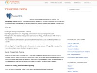 Desktop screenshot for postgresqltutorial.com