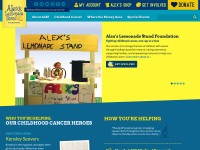 Desktop screenshot for alexslemonade.org
