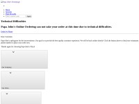 Desktop screenshot for papajohns.com