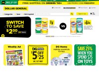 Desktop screenshot for dollargeneral.com