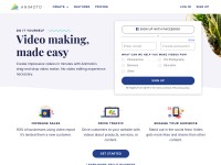 Desktop screenshot for animoto.com