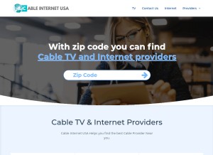 How cableinternetusa.com looks like on a tablet such as an iPad.
