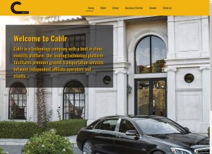 How cablr.com looks like on a tablet such as an iPad.