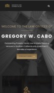 How cabolawoffice.com looks like on a mobile device such as an iPhone.