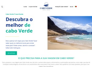 How caboverdetravelguide.com looks like on a tablet such as an iPad.