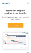 How cacoo.com looks like on a mobile device such as an iPhone.