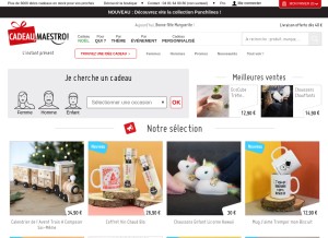 How cadeau-maestro.com looks like on a tablet such as an iPad.