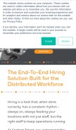 How cadienttalent.com looks like on a mobile device such as an iPhone.