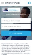 How cadremploi.fr looks like on a mobile device such as an iPhone.