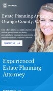 How caestateplanningattorney.com looks like on a mobile device such as an iPhone.