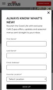 How cafezupas.com looks like on a mobile device such as an iPhone.