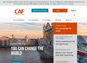How cafonline.org looks like on a tablet such as an iPad.