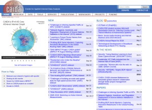 How caida.org looks like on a tablet such as an iPad.