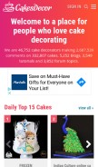 How cakesdecor.com looks like on a mobile device such as an iPhone.
