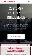 How calabrio.com looks like on a mobile device such as an iPhone.