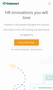 How calamari.io looks like on a mobile device such as an iPhone.