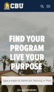 How calbaptist.edu looks like on a mobile device such as an iPhone.