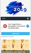 How calendar2019i.com looks like on a mobile device such as an iPhone.
