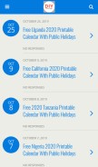 How calendardiy.com looks like on a mobile device such as an iPhone.