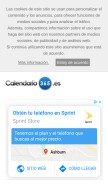 How calendario-365.es looks like on a mobile device such as an iPhone.