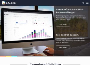 How calero.com looks like on a tablet such as an iPad.