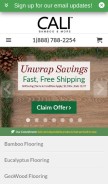 How calibamboo.com looks like on a mobile device such as an iPhone.