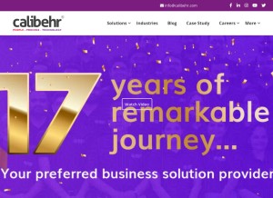 How calibehr.com looks like on a tablet such as an iPad.