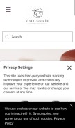 How calisoiree.com looks like on a mobile device such as an iPhone.