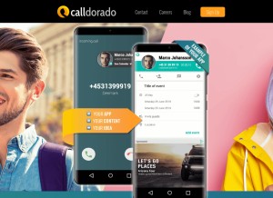 How calldorado.com looks like on a tablet such as an iPad.