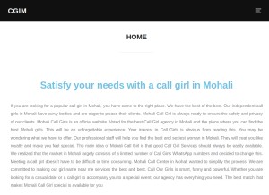 How callgirlinmohali.com looks like on a tablet such as an iPad.