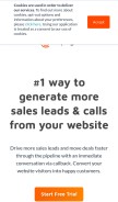 How callpage.io looks like on a mobile device such as an iPhone.