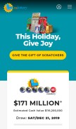 How calottery.com looks like on a mobile device such as an iPhone.