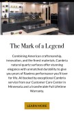 How cambriausa.com looks like on a mobile device such as an iPhone.