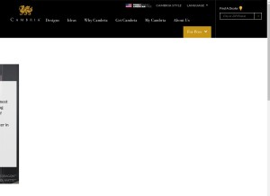 How cambriausa.com looks like on a tablet such as an iPad.