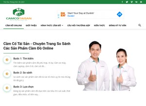 How camcotaisan.com looks like on a tablet such as an iPad.